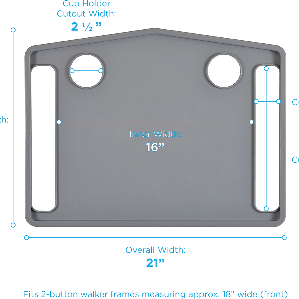FOLDING WALKER TRAY SPECS